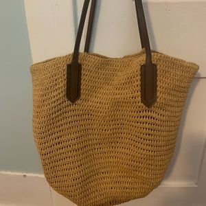 J Crew Straw shoulder bag